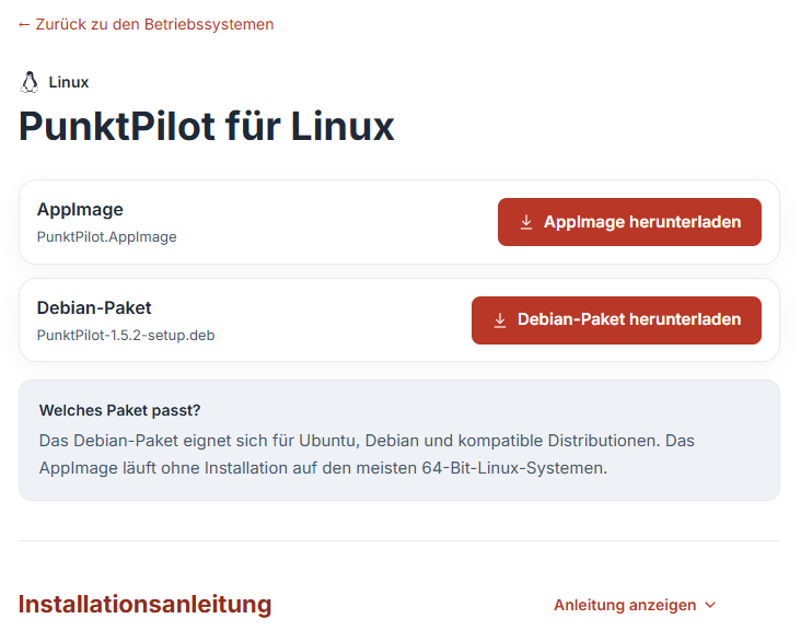PunktPilot für Linux – Download