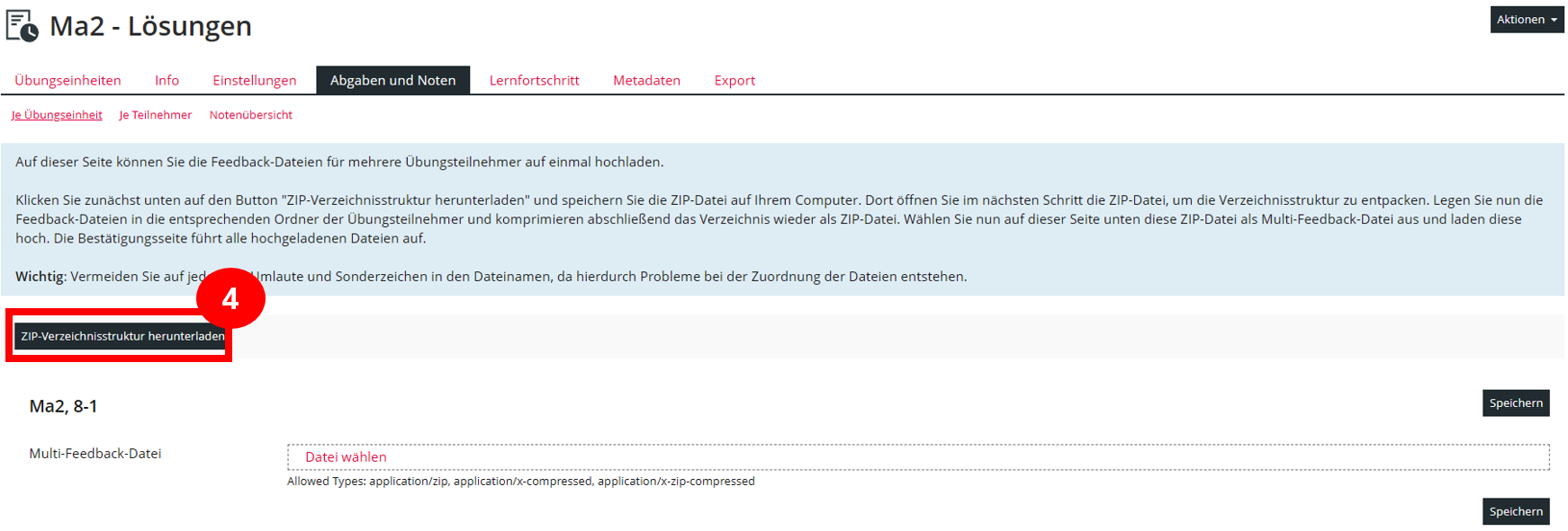 ZIP-Verzeichnisstruktur herunterladen