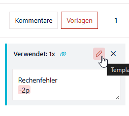 Vorlage bearbeiten