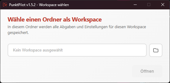 Workspace wählen